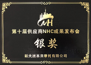 新大州本田摩托有限公司 NHC成果奖